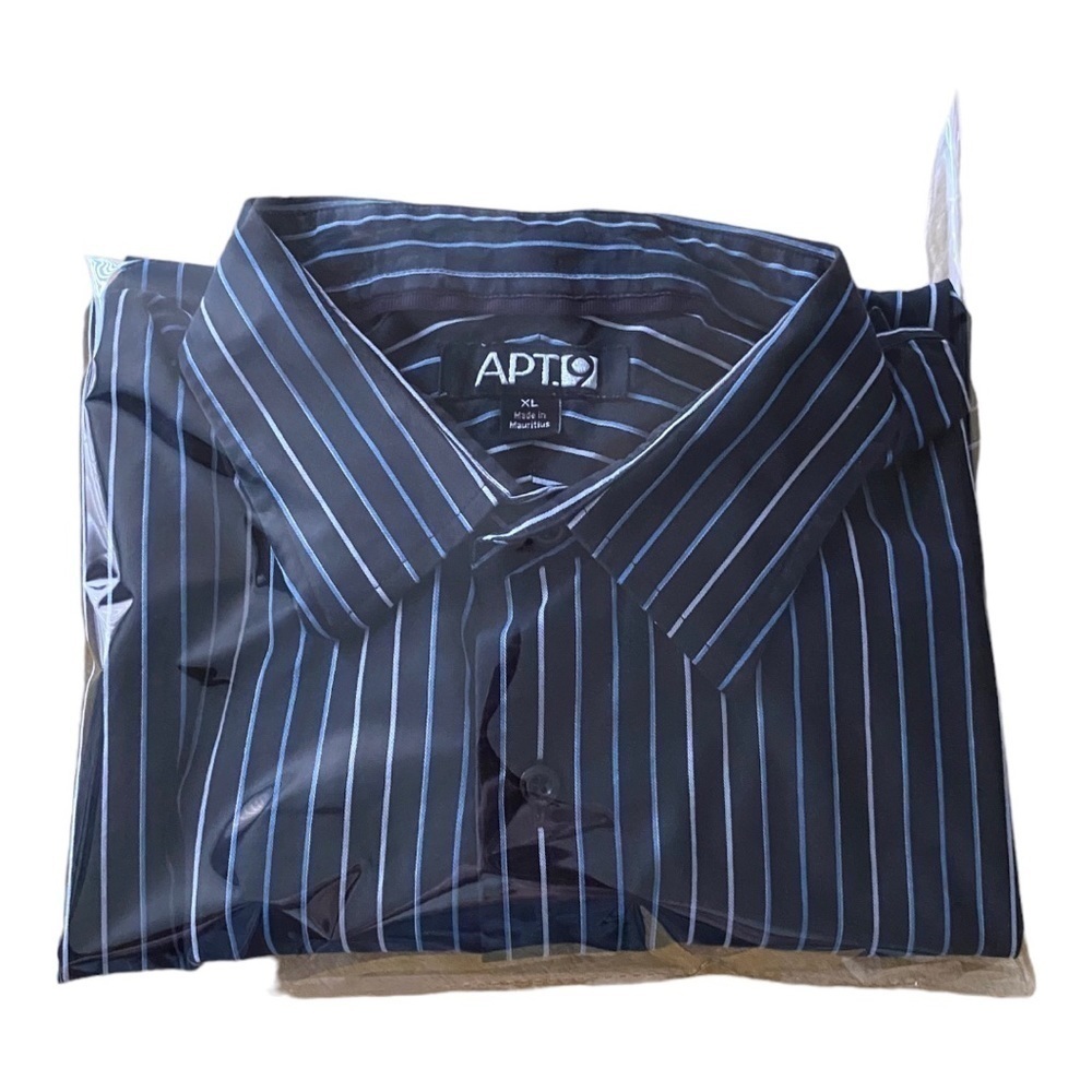 Apt 9-Striped Dress Shirt-Size Xl